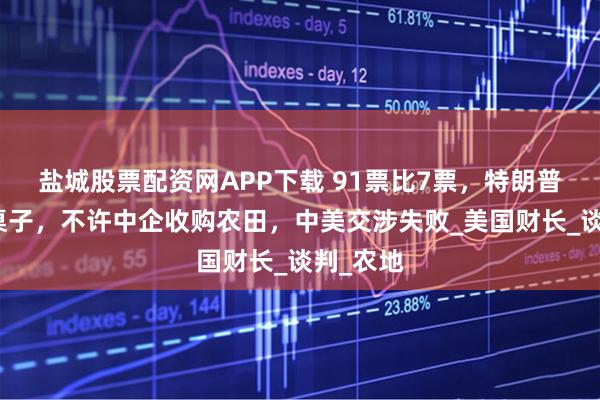 盐城股票配资网APP下载 91票比7票，特朗普对华掀桌子，不许中企收购农田，中美交涉失败_美国财长_谈判_农地